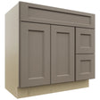 Fabuwood Fusion Oyster VSD48 Vanity Combo Cabinet, Front View