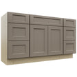Fabuwood Fusion Oyster VSD60SINGLE Vanity Combo Cabinet, Front View