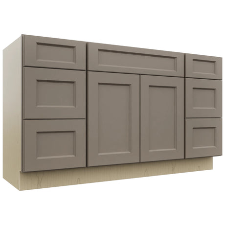 Fabuwood Fusion Oyster VSD60SINGLE Vanity Combo Cabinet, Front View