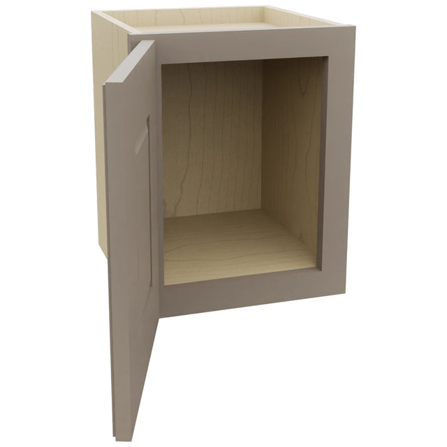 Fabuwood Fusion Oyster W1215 Wall Standard Cabinet, Open View