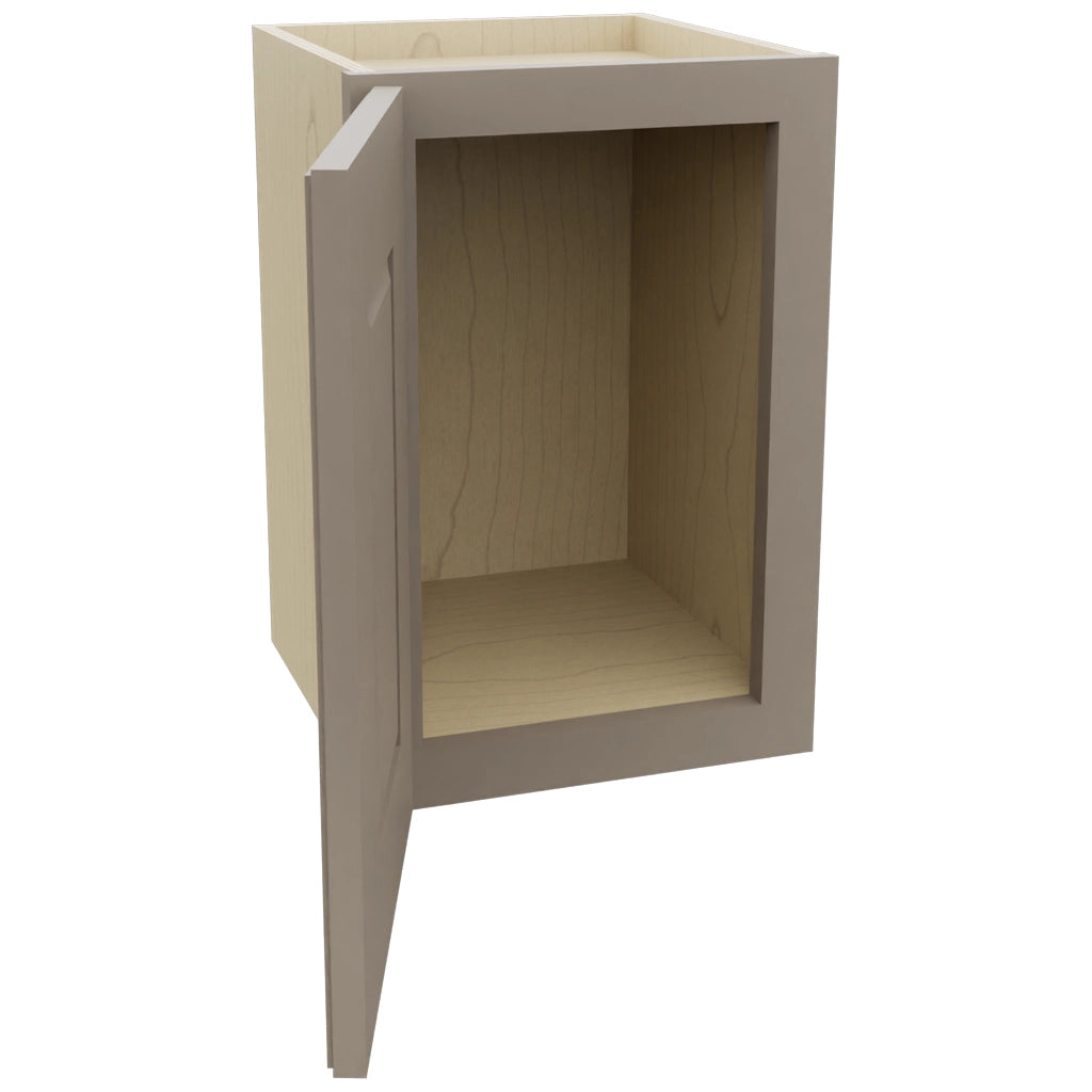 Fabuwood Fusion Oyster W1218 Wall Standard Cabinet, Open View