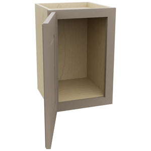 Fabuwood Fusion Oyster W1218 Wall Standard Cabinet, Open View