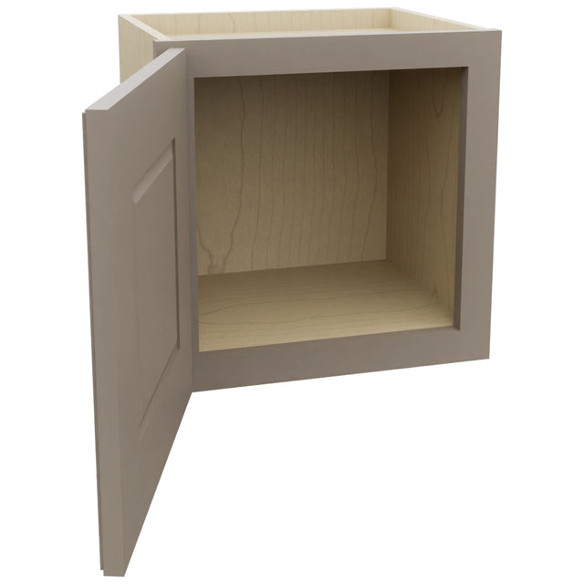 Fabuwood Fusion Oyster W1515 Wall Standard Cabinet, Open View