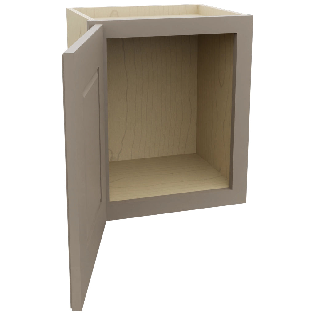 Fabuwood Fusion Oyster W1518 Wall Standard Cabinet, Open View