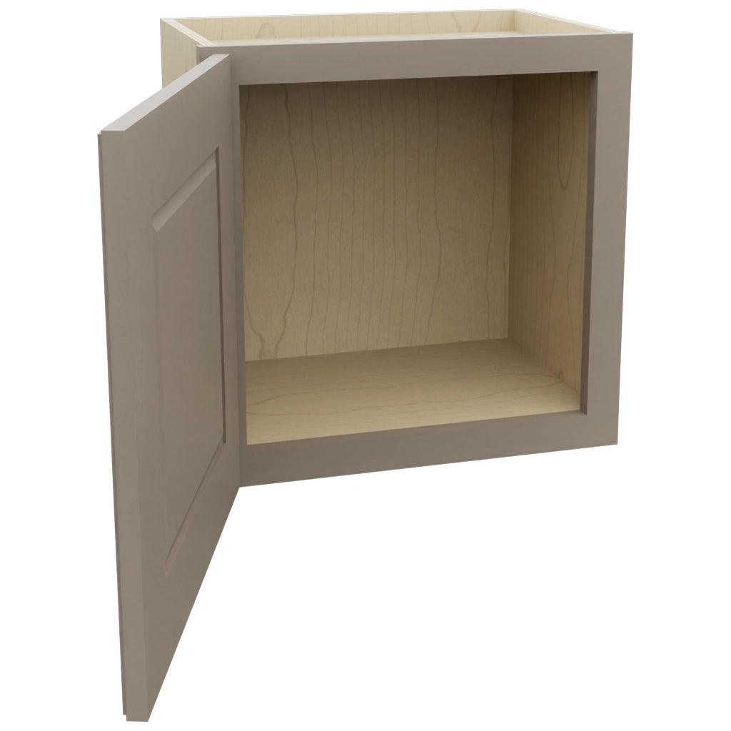 Fabuwood Fusion Oyster W1818 Wall Standard Cabinet, Open View