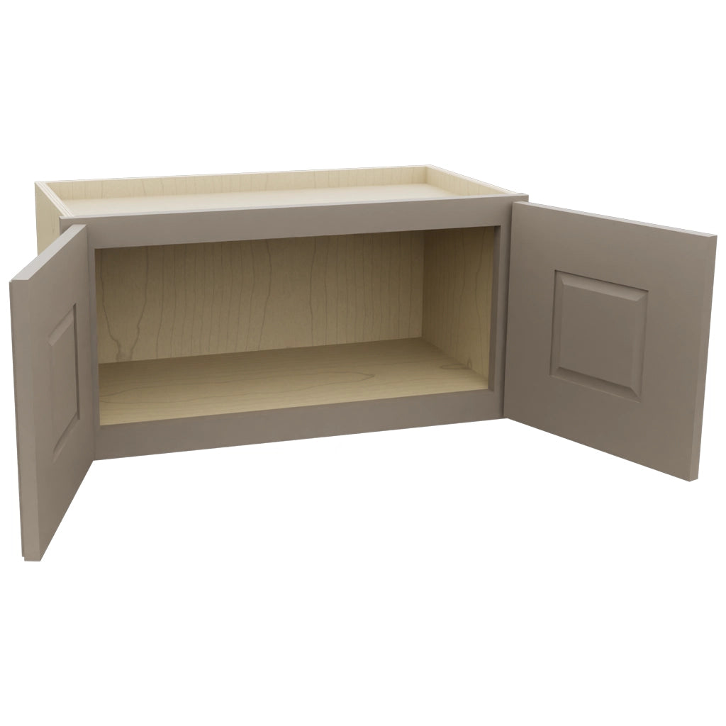 Fabuwood Fusion Oyster W2412 Wall Standard Cabinet, Open View