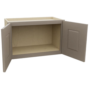 Fabuwood Fusion Oyster W2415 Wall Standard Cabinet, Open View
