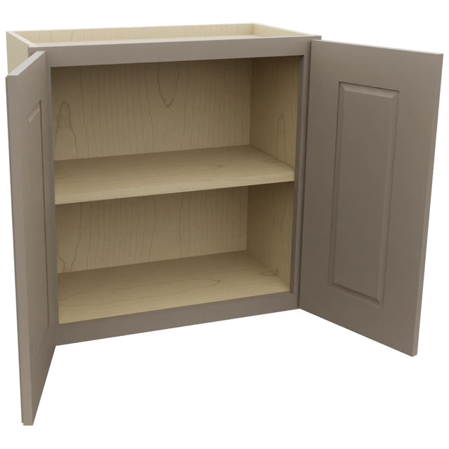 Fabuwood Fusion Oyster W2424 Wall Standard Cabinet, Open View
