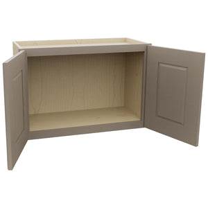Fabuwood Fusion Oyster W2718 Wall Standard Cabinet, Open View