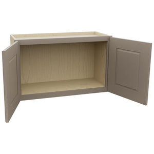 Fabuwood Fusion Oyster W3018 Wall Standard Cabinet, Open View