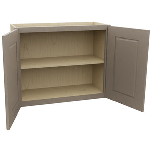 Fabuwood Fusion Oyster W3024 Wall Standard Cabinet, Open View
