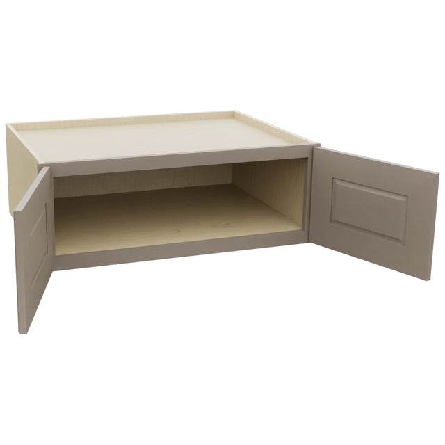 Fabuwood Fusion Oyster W331224 Wall Deep Cabinet, Open View