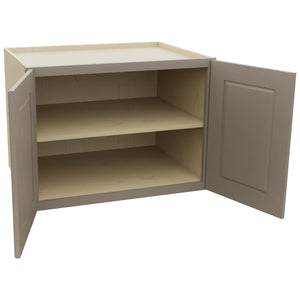 Fabuwood Fusion Oyster W332424 Wall Deep Cabinet, Open View