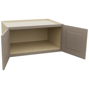 Fabuwood Fusion Oyster W361824 Wall Deep Cabinet, Open View