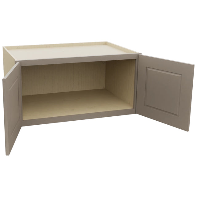 Fabuwood Fusion Oyster W361824 Wall Deep Cabinet, Open View
