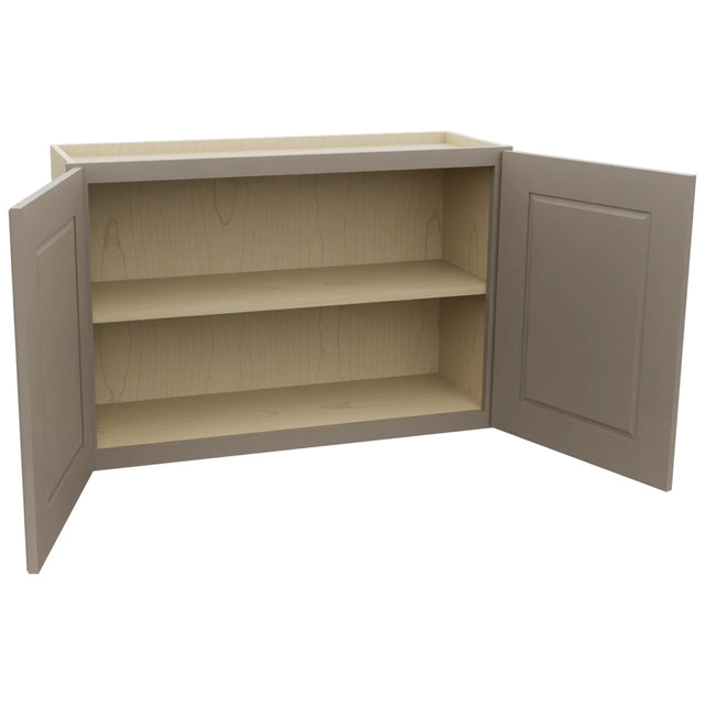 Fabuwood Fusion Oyster W3624 Wall Standard Cabinet, Open View