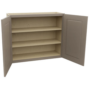 Fabuwood Fusion Oyster W3630 Wall Standard Cabinet, Open View