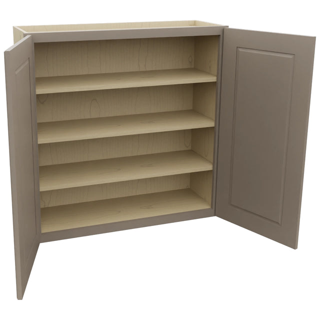 Fabuwood Fusion Oyster W3636 Wall Standard Cabinet, Open View