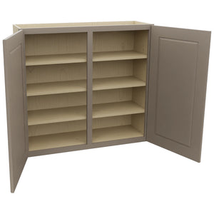 Fabuwood Fusion Oyster W3936 Wall Standard Cabinet, Open View