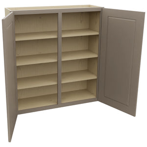 Fabuwood Fusion Oyster W3942 Wall Standard Cabinet, Open View
