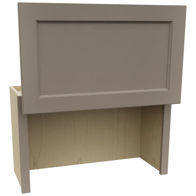 Fabuwood Fusion Oyster WAC3018 Wall Appliance Cabinet, Open View