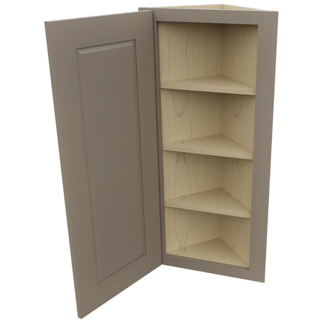 Fabuwood Fusion Oyster WAE1236 Wall Angle End Cabinet, Open View