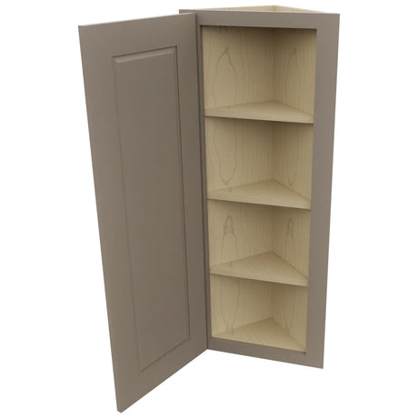Fabuwood Fusion Oyster WAE1242 Wall Angle End Cabinet, Open View