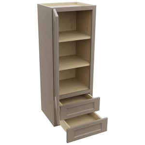Fabuwood Fusion Oyster WD1848 Wall Drawer Cabinet, Open View