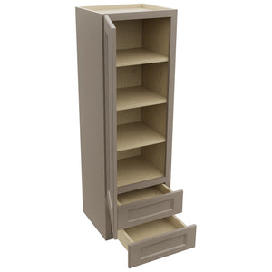 Fabuwood Fusion Oyster WD1854 Wall Drawer Cabinet, Open View