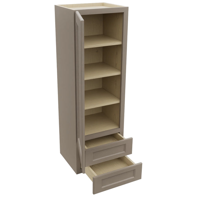 Fabuwood Fusion Oyster WD1854 Wall Drawer Cabinet, Open View