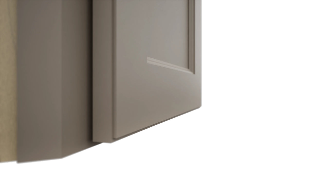 Fabuwood Fusion Oyster WDC2418 Wall Corner Diagonal Cabinet, Detail View