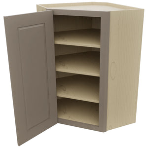 Fabuwood Fusion Oyster WDC2436 Wall Corner Diagonal Cabinet, Open View