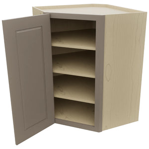 Fabuwood Fusion Oyster WDC2736 Wall Corner Diagonal Cabinet, Open View