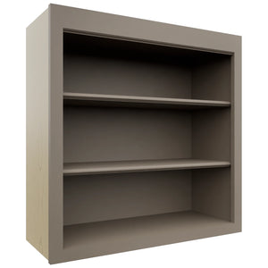 Fabuwood Fusion Oyster WOS3030 Wall Open Shelf, Front View