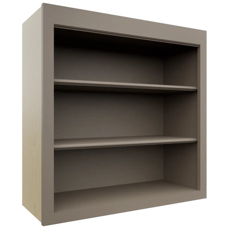 Fabuwood Fusion Oyster WOS3030 Wall Open Shelf, Front View