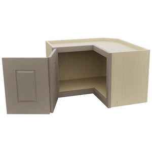 Fabuwood Fusion Oyster WPC2415 Wall Corner Pie Cabinet, Open View