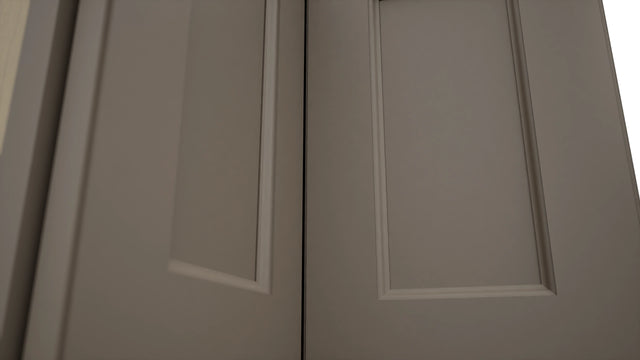 Fabuwood Fusion Oyster WPC2418 Wall Corner Pie Cabinet, Detail View