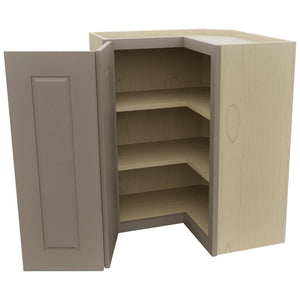 Fabuwood Fusion Oyster WPC2430 Wall Corner Pie Cabinet, Open View