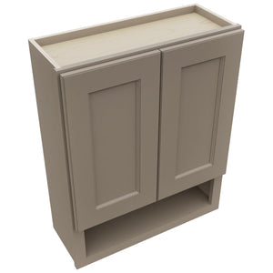Fabuwood Fusion Oyster WVS2430 Vanity Wall Storage, Top View