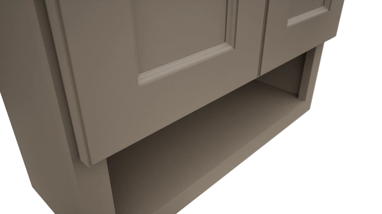 Fabuwood Fusion Oyster WVS2430 Vanity Wall Storage, Detail View