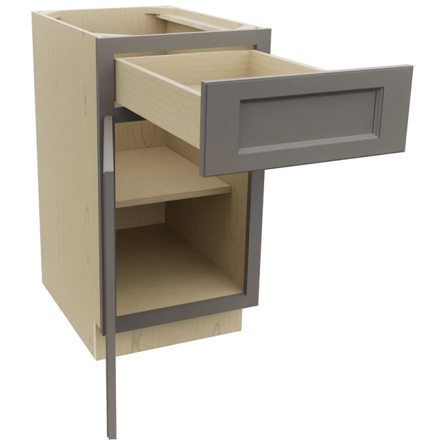 Fabuwood Fusion Stone B18 Base Standard Cabinet, Open View