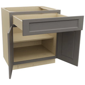 Fabuwood Fusion Stone B30 Base Standard Cabinet, Open View