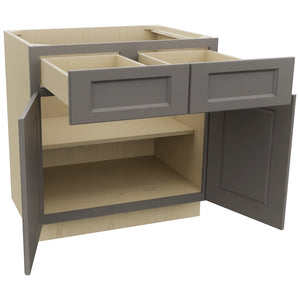 Fabuwood Fusion Stone B33 Base Standard Cabinet, Open View