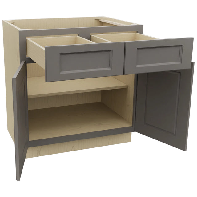 Fabuwood Fusion Stone B33 Base Standard Cabinet, Open View