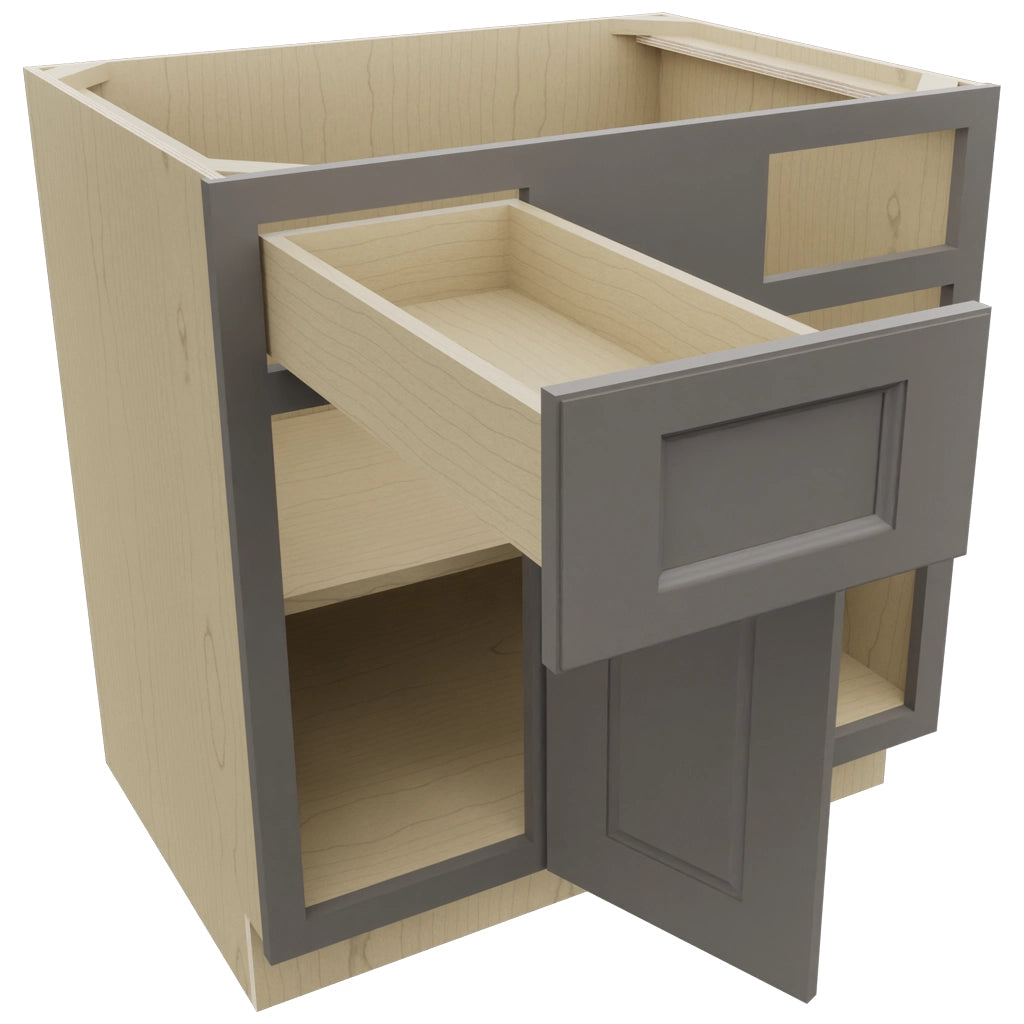 Fabuwood Fusion Stone BLB39/42 Base Corner Blind Cabinet, Open View