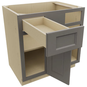 Fabuwood Fusion Stone BLB39/42 Base Corner Blind Cabinet, Open View
