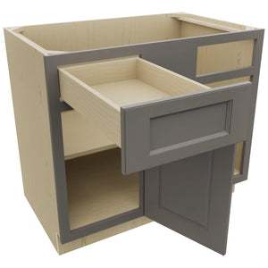Fabuwood Fusion Stone BLB42/45 Base Corner Blind Cabinet, Open View