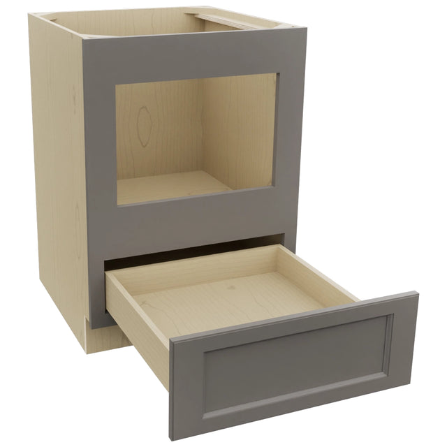 Fabuwood Fusion Stone BMC24 Base Microwave Cabinet, Open View