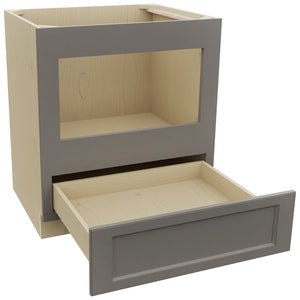 Fabuwood Fusion Stone BMC30 Base Microwave Cabinet, Open View