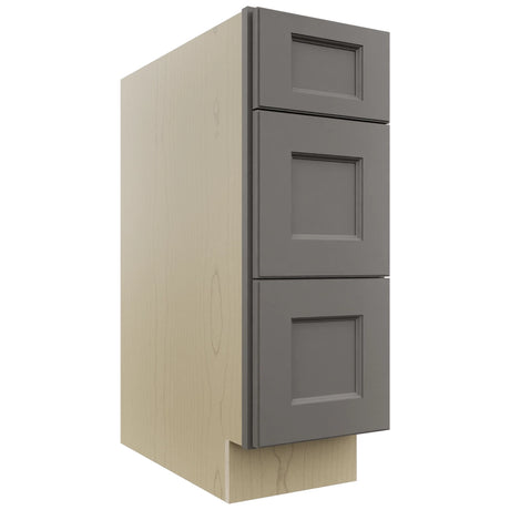 Fabuwood Fusion Stone DB12 Base 3 Drawers Cabinet, Front View